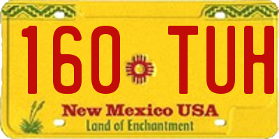 NM license plate 160TUH