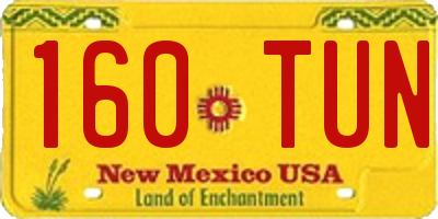 NM license plate 160TUN