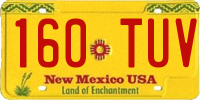NM license plate 160TUV