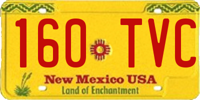 NM license plate 160TVC