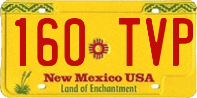 NM license plate 160TVP