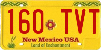 NM license plate 160TVT