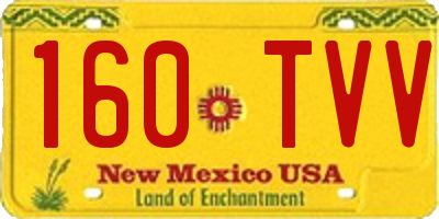 NM license plate 160TVV