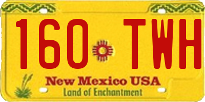 NM license plate 160TWH