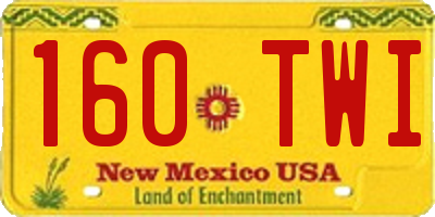 NM license plate 160TWI