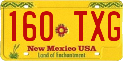 NM license plate 160TXG