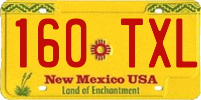 NM license plate 160TXL