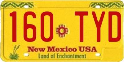 NM license plate 160TYD