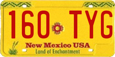 NM license plate 160TYG