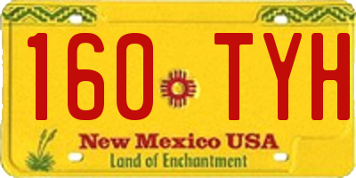 NM license plate 160TYH