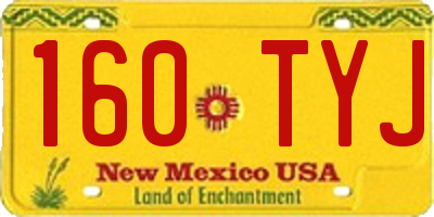 NM license plate 160TYJ