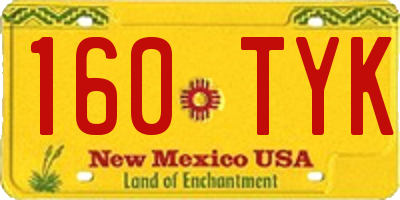 NM license plate 160TYK