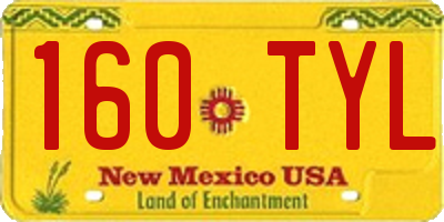 NM license plate 160TYL