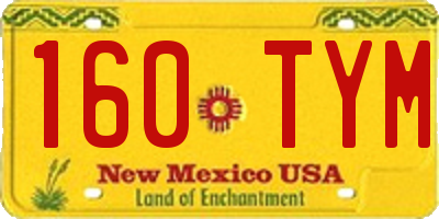 NM license plate 160TYM