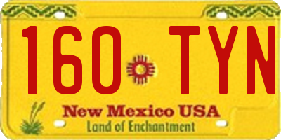 NM license plate 160TYN