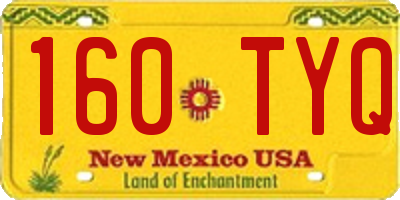 NM license plate 160TYQ