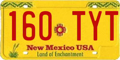 NM license plate 160TYT