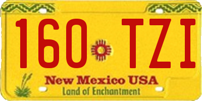 NM license plate 160TZI
