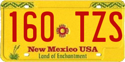 NM license plate 160TZS