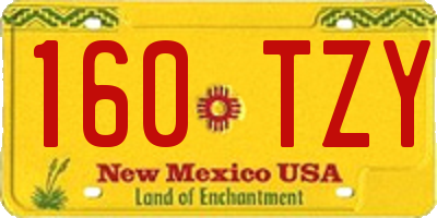 NM license plate 160TZY