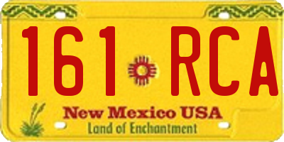 NM license plate 161RCA