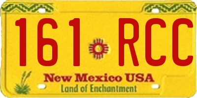 NM license plate 161RCC