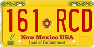 NM license plate 161RCD