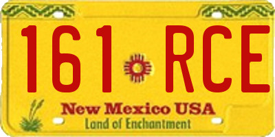 NM license plate 161RCE