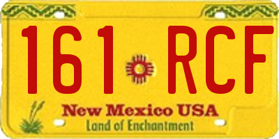 NM license plate 161RCF