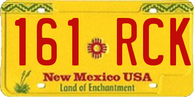 NM license plate 161RCK