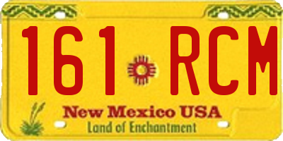 NM license plate 161RCM
