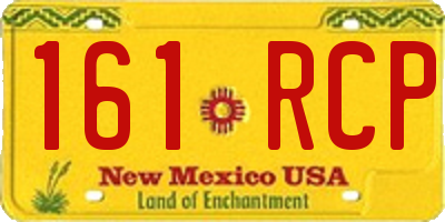 NM license plate 161RCP