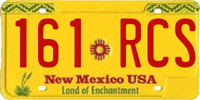 NM license plate 161RCS