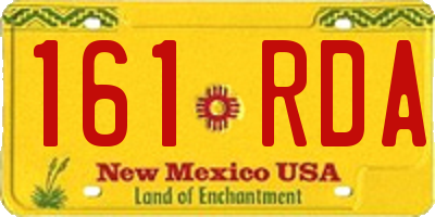 NM license plate 161RDA