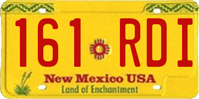 NM license plate 161RDI