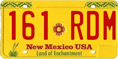 NM license plate 161RDM