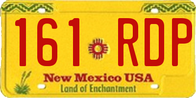 NM license plate 161RDP