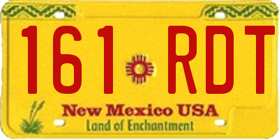 NM license plate 161RDT