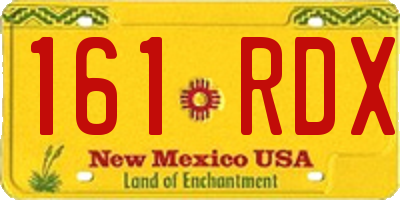 NM license plate 161RDX