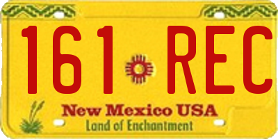 NM license plate 161REC