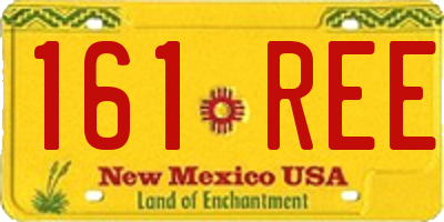 NM license plate 161REE