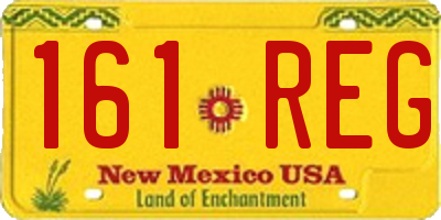 NM license plate 161REG
