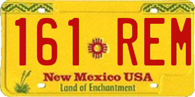 NM license plate 161REM