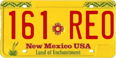 NM license plate 161REO
