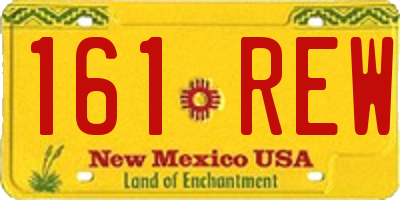 NM license plate 161REW