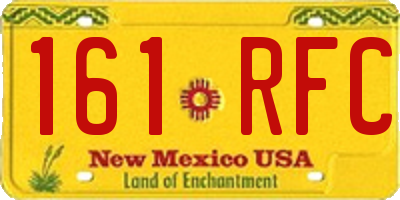 NM license plate 161RFC