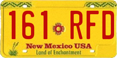 NM license plate 161RFD