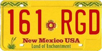 NM license plate 161RGD