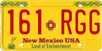 NM license plate 161RGG