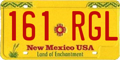 NM license plate 161RGL